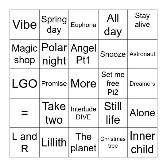 Bingo Card