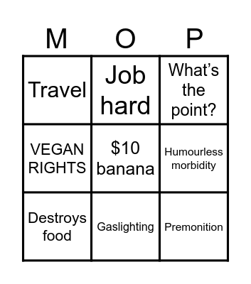 Mops Bingo Card