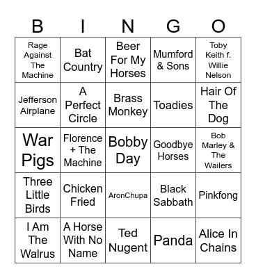 Welcome To Nature Bingo Card