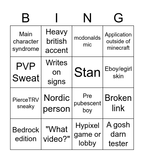 Silver Applications Bingo Card