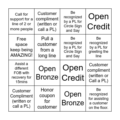CX AND LOYALTY Bingo Card