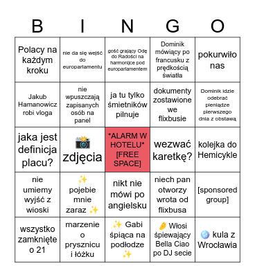 EYE 2023: Ranking edition Bingo Card