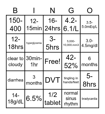 Post Conference Bingo Card