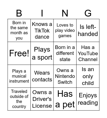 Bingo Card