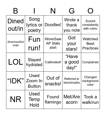 AP Stats 2023! Bingo Card