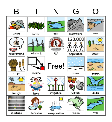 Unit 7 Vocabulary Bingo Card