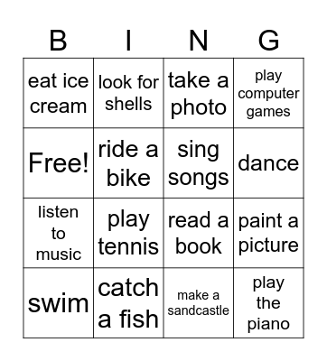 Holiday Bingo Card