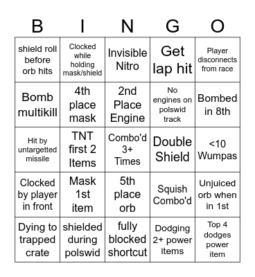 FFA Bingo Card