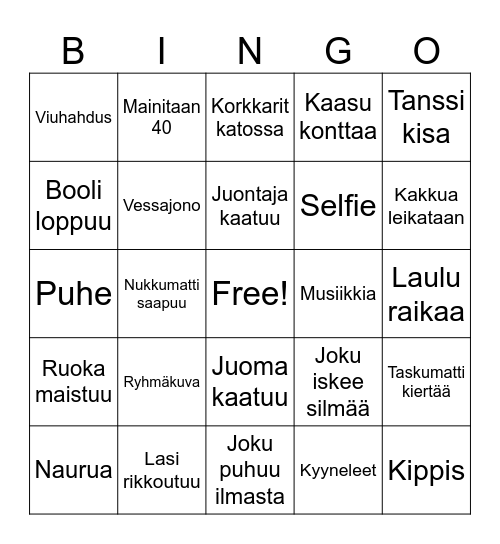 K - A - I - S - A Bingo Card