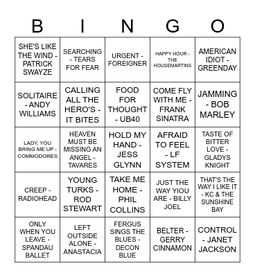 THE BARN HOUSE Bingo Card