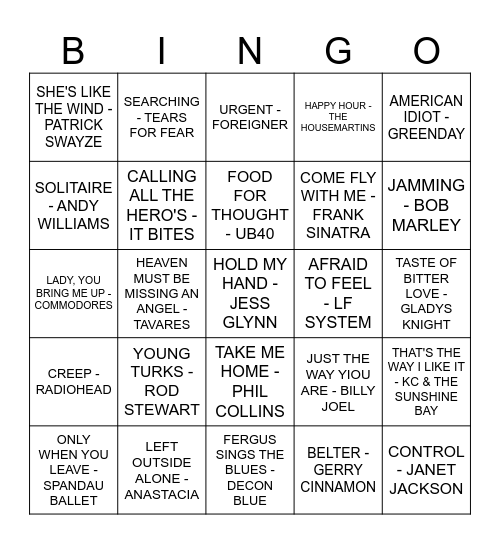 THE BARN HOUSE Bingo Card