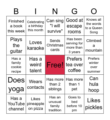 Hopevale Kids-Volunteer Bingo Card