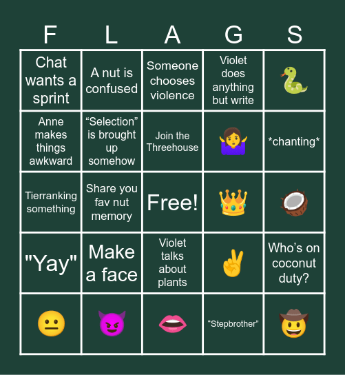 Nutland Bingo Card