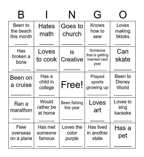 FSLC Bingo Card