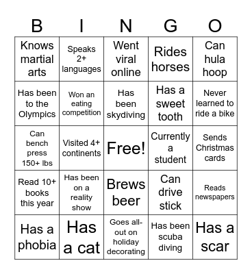 HR Town Hall | People BINGO! Bingo Card