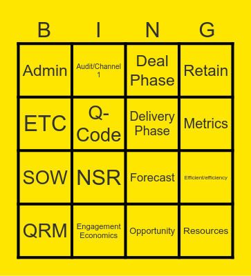 TR Monthly Call Bingo! Bingo Card