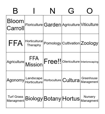 I Hate School Bingo Card