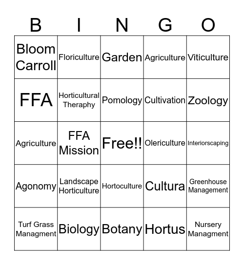 I Hate School Bingo Card