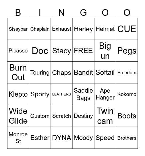 Milwaukee Iron Bingo Card