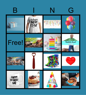 Fathers Day Bingo Card