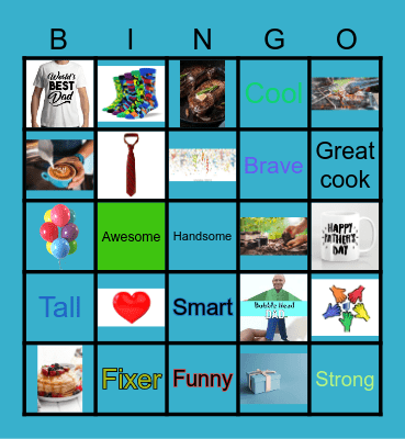 Fathers Day Bingo Card