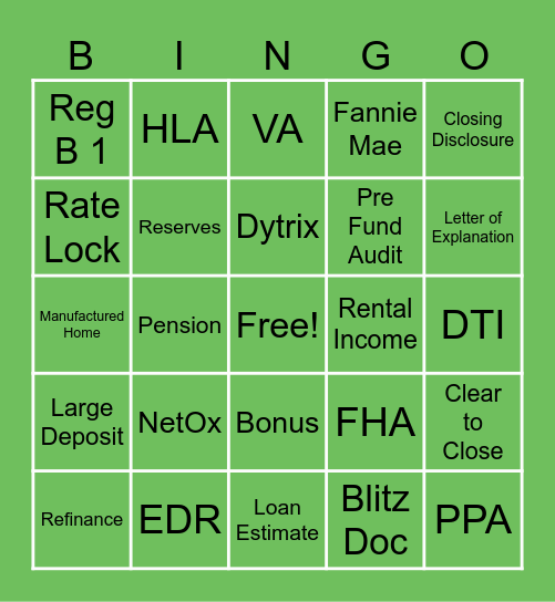 Team Tammy BINGO Card