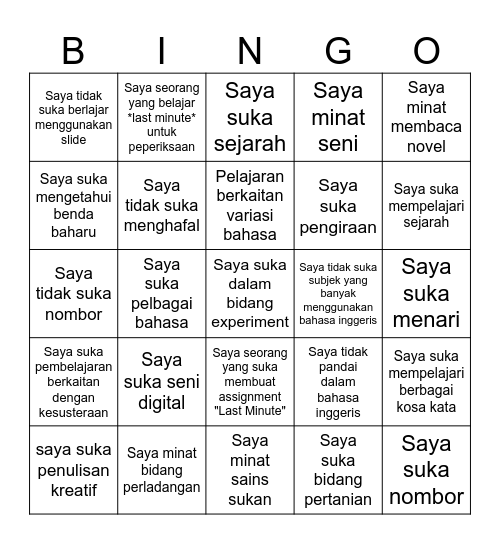 Hi, It Me Bingo Card