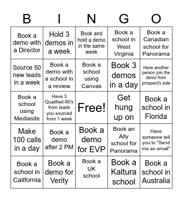 BDR BINGO CHALLENGE Bingo Card
