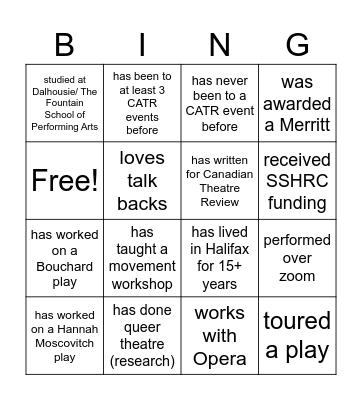 Find someone who: Bingo Card