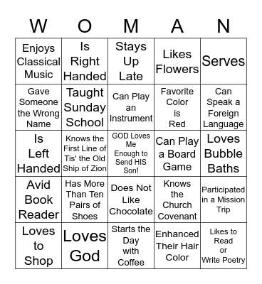 Walking in Our Manifestation Abundance and Newness Bingo Card