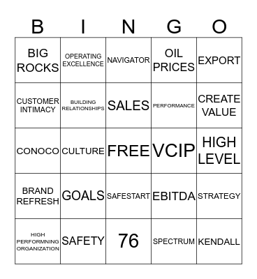 Town Hall Bingo Card