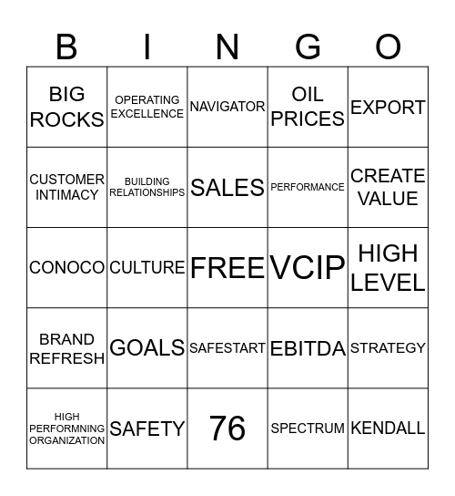 Town Hall Bingo Card