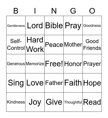 Flourish!   Bingo Card