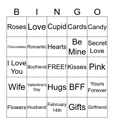 Happy Valentine's Day! Bingo Card