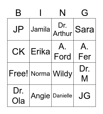 TCP Cypress Bingo Card