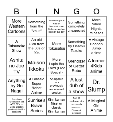 Discotek Day Bingo: Summer Edition Bingo Card