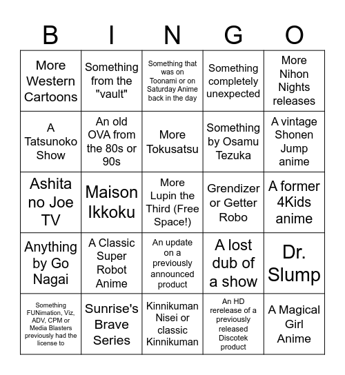 Discotek Day Bingo: Summer Edition Bingo Card