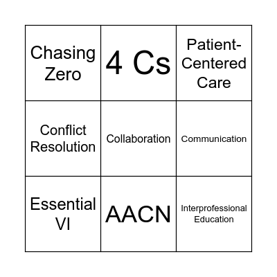 Essential VI Bingo Card