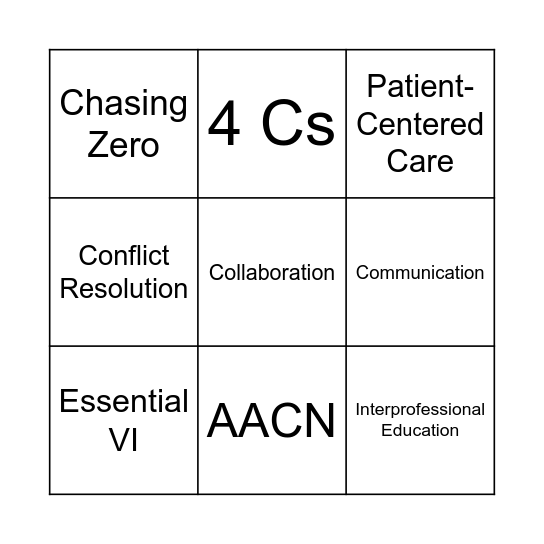 Essential VI Bingo Card