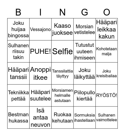 Hää Bingo Card