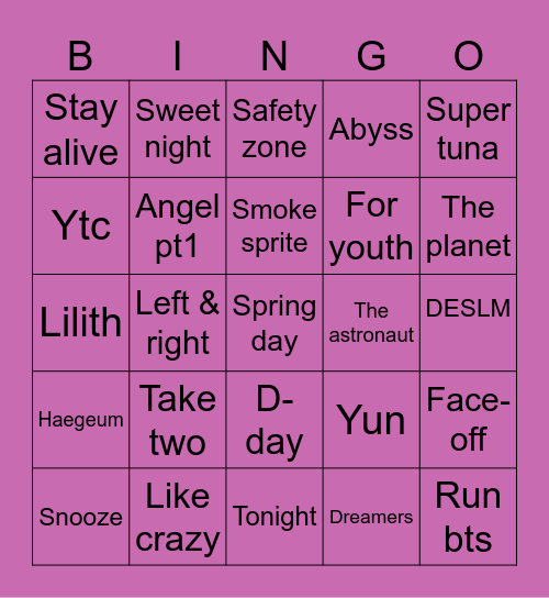 2014_Anushka Bingo Card