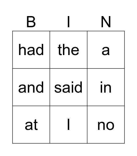At the Zoo Bingo Card