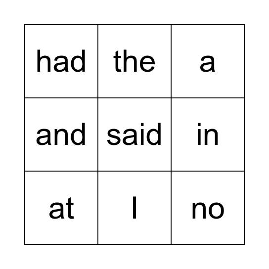 At the Zoo Bingo Card