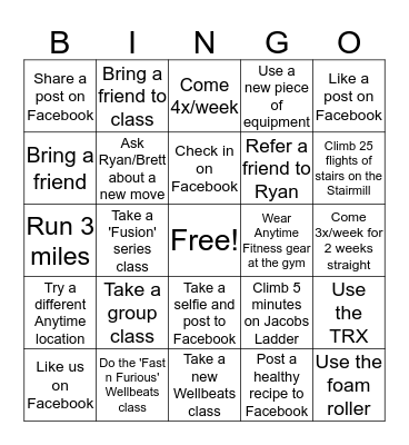 February Love Yourself Bingo Card