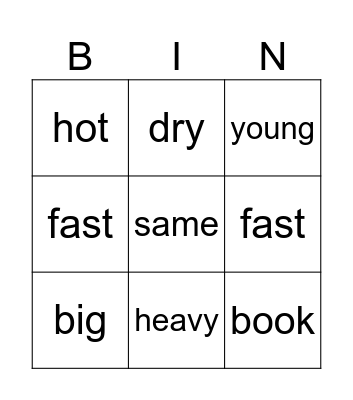 Grace Bingo Card