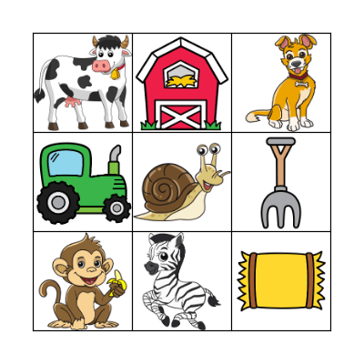 Farm Bingo Card
