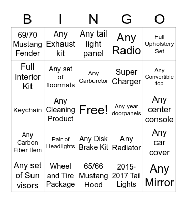 SALES BINGO Card
