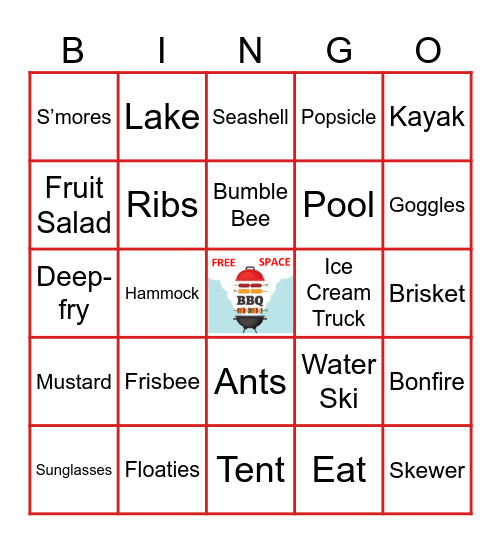 CF&CS Backyard BBQ Bingo Card