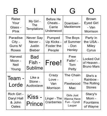 Waterloo 2023 Bingo Card