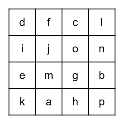 Sea animals Bingo Card